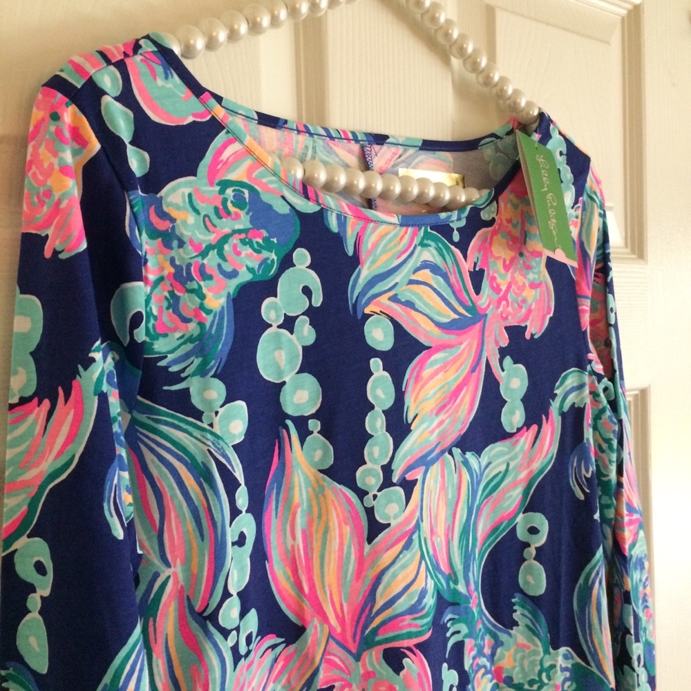 NWT Lilly Pulitzer Marlowe Dress Fish Coastal NEW - Picture 4 of 8